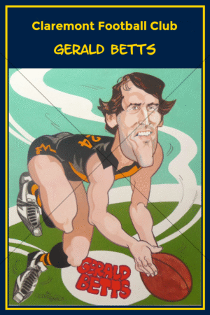 Gerald Betts WAFL Footballer Caricature 6" x 4" Photo Print
