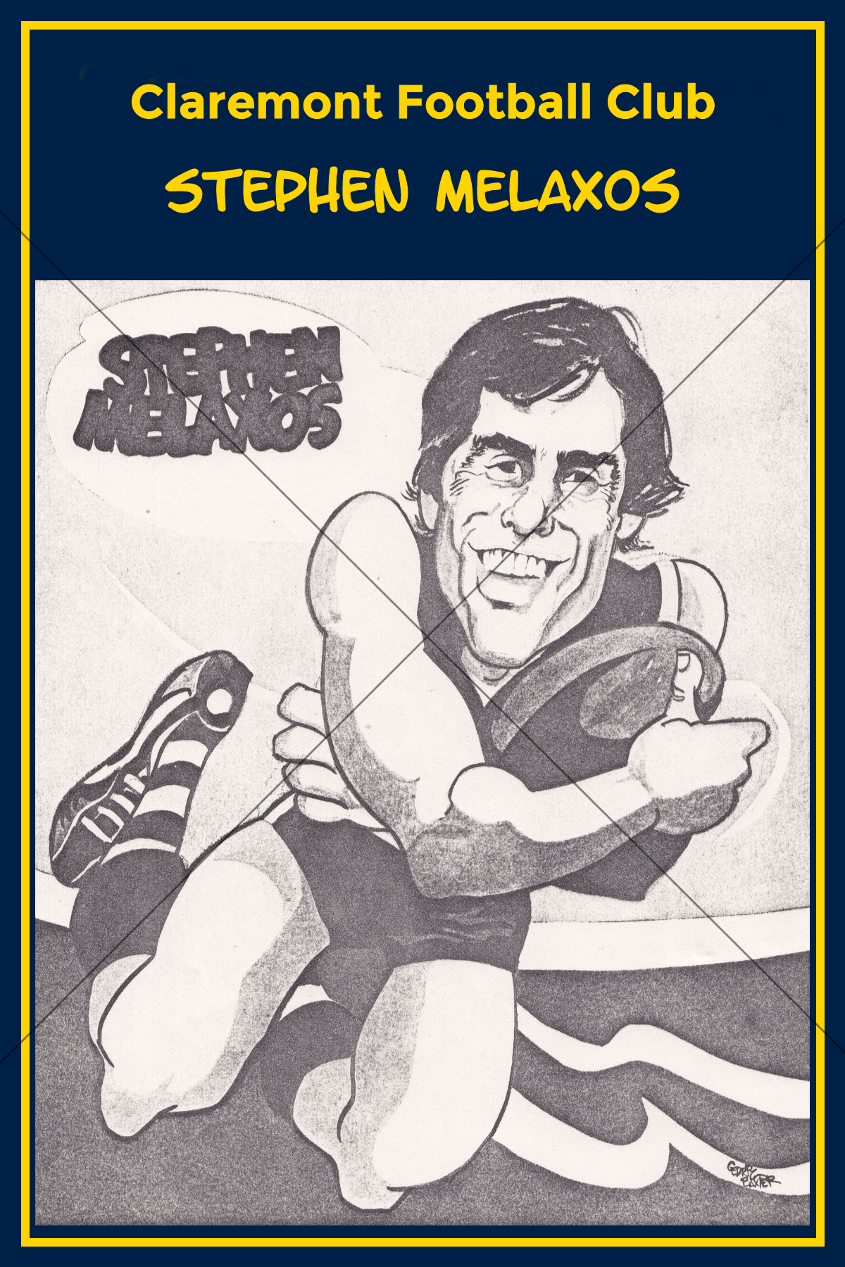 Stephen Melaxos WAFL Caricature 6" x 4" Photo Print
