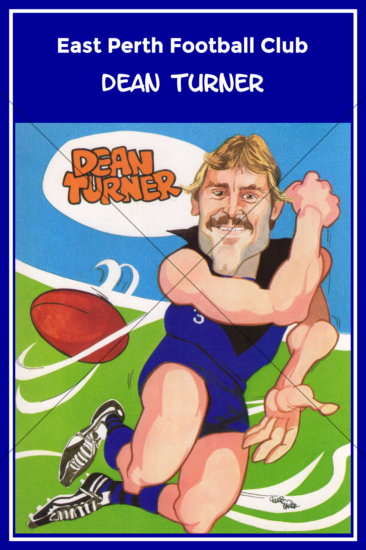Dean Turner WAFL Caricature 6" x 4" Photo Print
