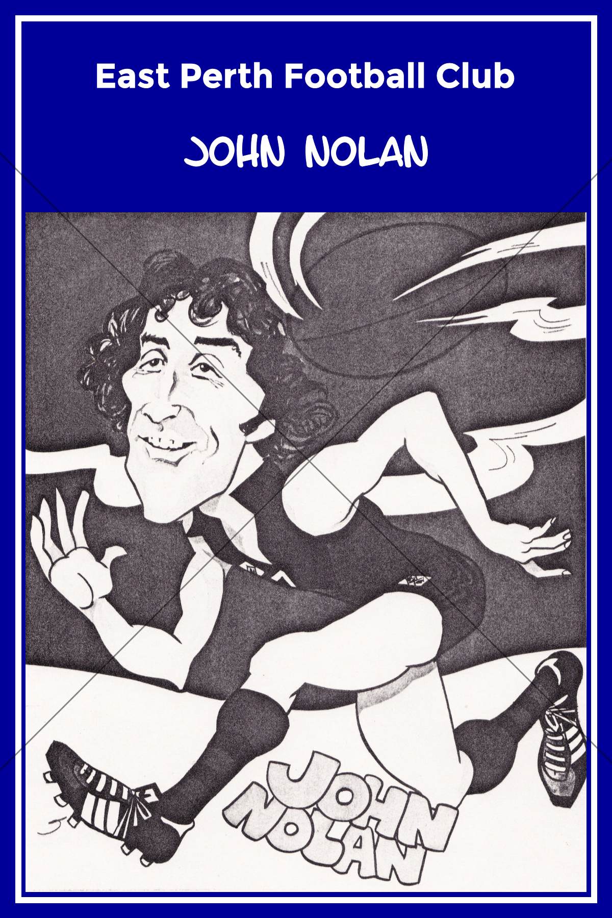 John Nolan WAFL Caricature 6" x 4" Photo Print