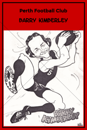 Barry Kimberley Perth Football Club Caricature 6" x 4" Photo Print