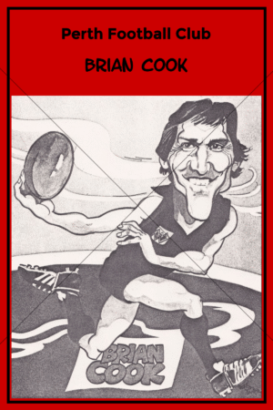 Brian Cook Perth Football Club Caricature 6" x 4" Photo Print