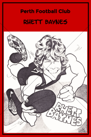 Rhett Baynes Perth Football Club Caricature 6" x 4" Photo Print