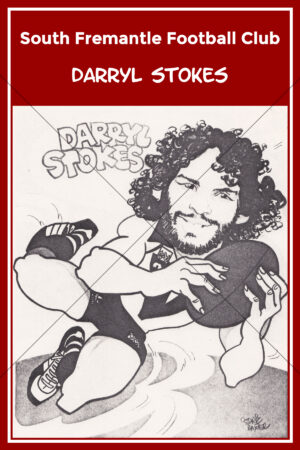 Darryl Stokes South Fremantle Football Club Caricature 6" x 4" Photo Print