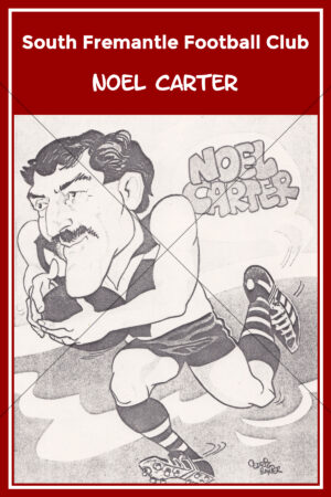 Noel Carter South Fremantle Football Club Caricature 6" x 4" Photo Print