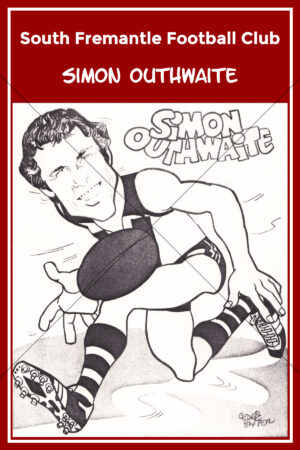 Simon Outhwaite South Fremantle Football Club Caricature 6" x 4" Photo Print