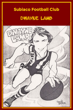 Dwayne Lamb Subiaco Football Club Caricature 6" x 4" Photo Print