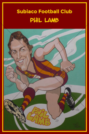 Phil Lamb Subiaco Football Club Caricature 6" x 4" Photo Print