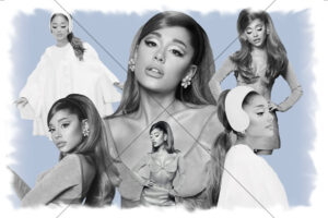 Ariana Grande Retro Glam Collage Postcard