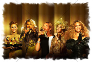 Beyonce Grammy Collage Postcard