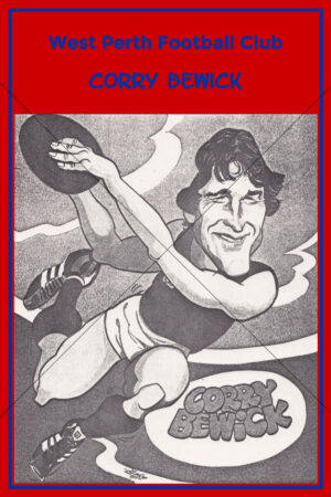 Corry Bewick West Perth Football Club Caricature 6" x 4" Photo Print