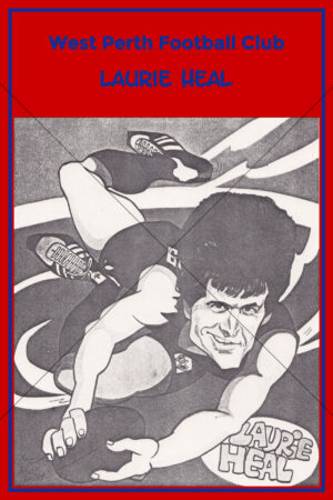 Laurie Heal West Perth Football Club Caricature 6" x 4" Photo Print