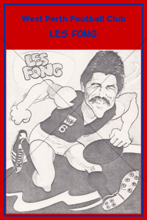 Les Fong West Perth Football Club Caricature 6" x 4" Photo Print