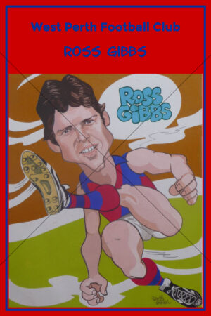 Ross Gibbs West Perth Caricature 6" x 4" Photo Print