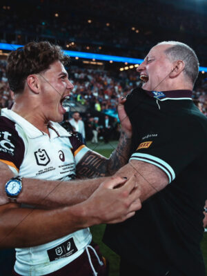 Reece Walsh Roars With Coach 6" x 8" Photo Print