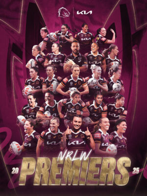 Brisbane Broncos NRLW Lift Trophy 6" x 8" Photo Print