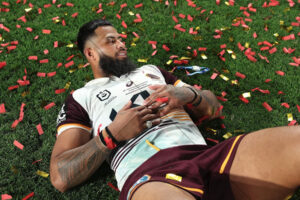 Payne Haas On Confetti-Covered Turf 6" x 4" Photo Print