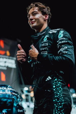 George Russell Thumbs Up After Night Race 6" x 4" Photo Print