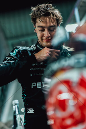 George Russell Adjusts Suit After Session 6" x 4" Photo Print