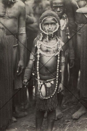 Papua New Guinea Child In Ceremonial Dress 1935 6" x 4" Photo Print