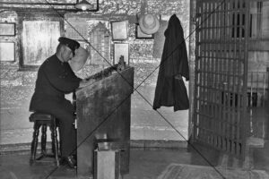Parramatta Gaol Guard At Desk 6" x 4" Photo Print