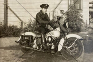 SFPD Officer on Motorcycle Vintage 6" x 4" Photo Print
