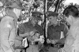 Australian Army Officers Discussing Tactics 1949 6" x 4" Photo Print