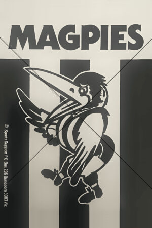 Collingwood Magpies Mascot 1983 Sticker 6" x 4" Photo Print