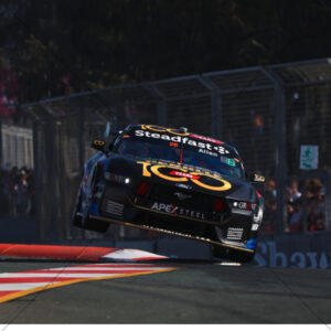 V8 Supercars - Kai Allen Mustang Airborne Over Chicane 6" x 6" Photo Print