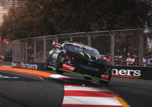 Cam Waters Monster Mustang Jumps Chicane A4 Poster Print