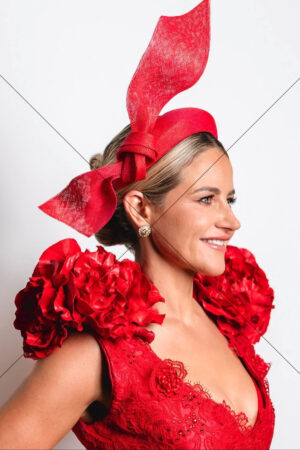 Michelle Payne Red Fascinator Profile 6" x 4" Photo Print