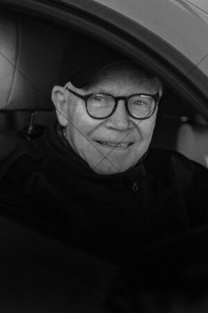 Allan Moffat in black and white portrait 6" x 4" Photo Print