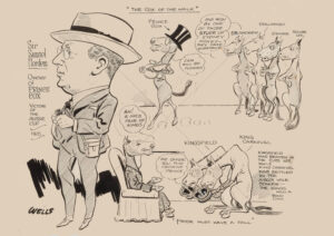 Sir Samuel Hordern And Prince Cox Aussie Cup Cartoon A3 Poster Print