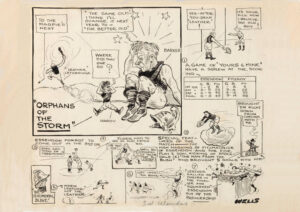 Essendon v Fitzroy Orphans Of The Storm Cartoon A3 Poster Print