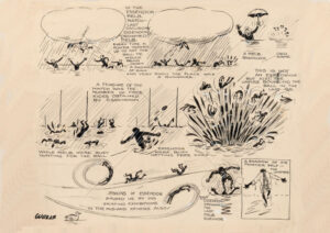 Essendon v Melbourne Drowned In The Mud Cartoon A3 Poster Print