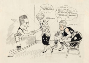 Fitzroy Wooing Miss Premiership Essendon Jealous Cartoon A3 Poster Print