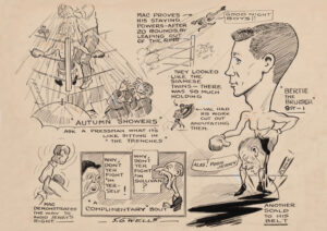 Bertie The Bruiser Boxing Cartoon A3 Poster Print