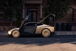 Tesla Cybercab Side View Doors And Hatch Open 6" x 4" Photo Print