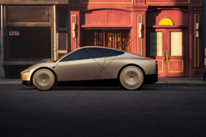 Tesla Cybercab Golden Hour Street Profile 6" x 4" Photo Print