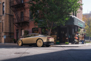 Tesla Cybercab Grocer Street Corner Rear View 6" x 4" Photo Print