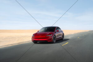 Tesla Model 3 Performance Red Desert Front 6" x 4" Photo Print