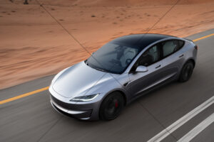 Tesla Model 3 Performance Grey Desert Aerial 6" x 4" Photo Print