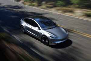 Tesla Model 3 Performance Silver Forest Sweep 6" x 4" Photo Print