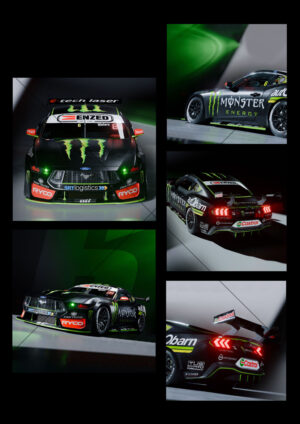 Cam Waters Monster Energy Mustang Studio Collage A3 Photo Print