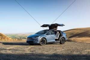 Tesla Model X Falcon Doors Open Desert 6"x 4" Photo Print