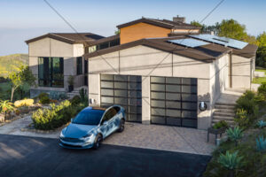 Tesla Model X Home Solar Garage 6"x 4" Photo Print