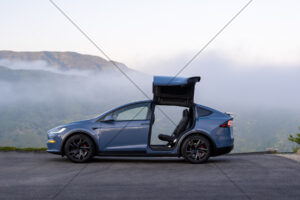 Tesla Model X Side Falcon Door Open 6"x 4" Photo Print
