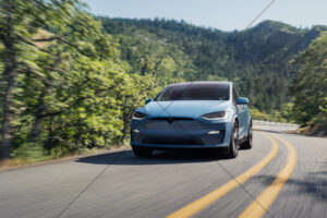 Tesla Model X Forest Mountain Drive 6" x 4" Photo Print