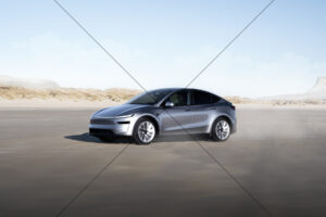 Tesla Model Y Beach Sand Drift 6" x 4" Photo Print