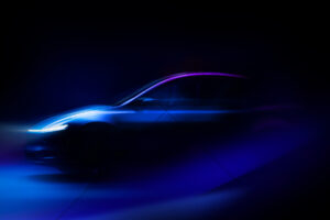 Tesla Model Y Neon Motion Blur 6" x 4" Photo Print